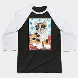 Cute  Calico kitten cat art Baseball T-Shirt